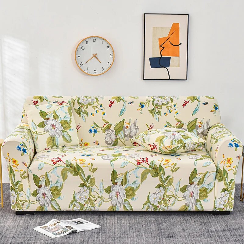 Эластичные чехлы Coolazy с цветочным принтом для дивана, Pattern 10, 2-seater 145-185cm
