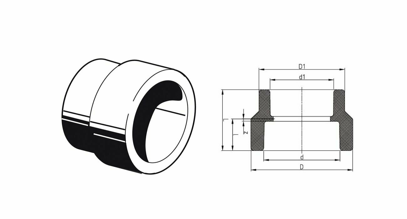Переходник Aquatherm Green Pipe  для полипропиленовых труб  40x20 мм