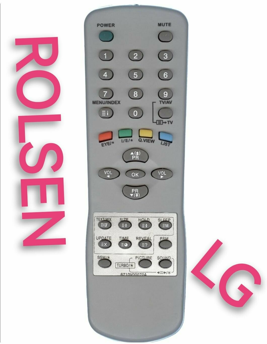 Пульт 6710V00070а для LG/Эл-джи И ROLSEN/ролсен телевизорa/6710V00070B