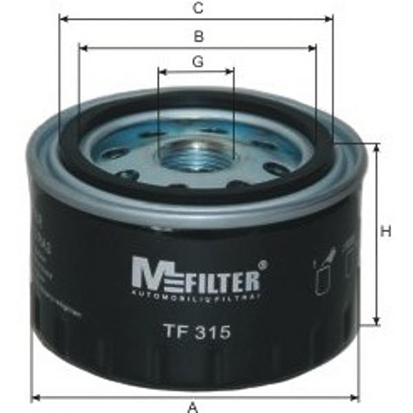 M FILTER TF315 (1052175136 / 107217510700 / 107217511706) фильтр масляный