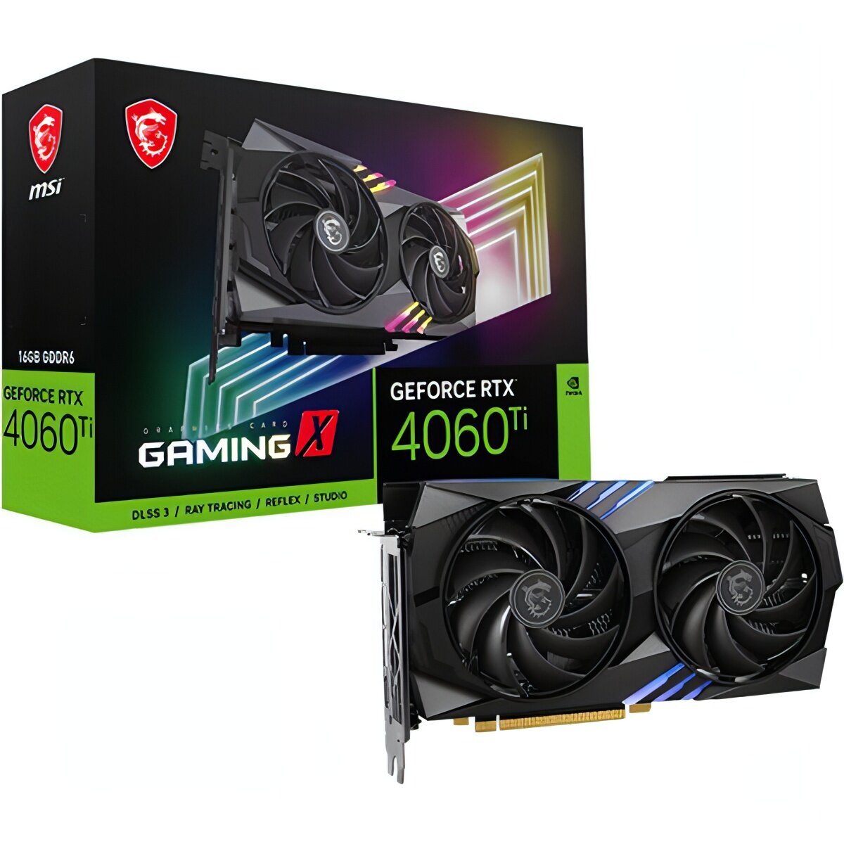 MicroStar Видеокарта MSI PCI-E nVidia GeForce RTX 4060TI GAMING X 16Gb RTL RTX 4060 Ti GAMING X 16G
