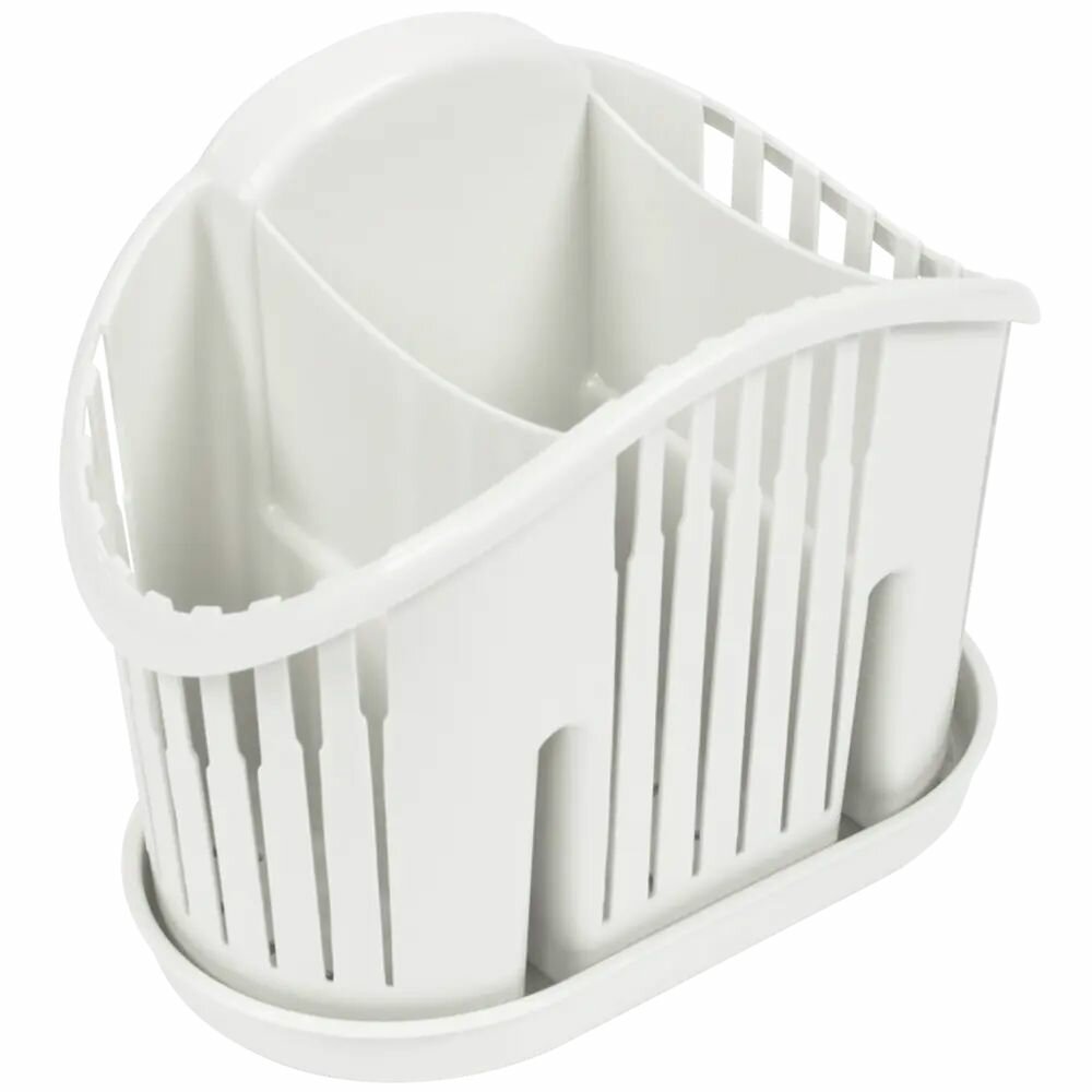 Сушилка для столовых приборов с поддоном Martika 20x18x17 см полипропилен цвет белый