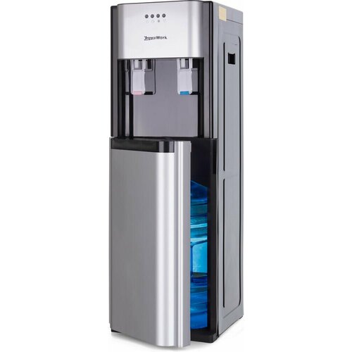 Кулер для воды Aqua Work 41-LDS серебро, нагрев и электронное охлаждение, нижняя загрузка бутыли