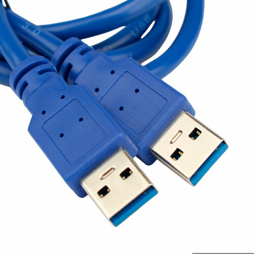 Кабель USB 3.0 Pro Cablexpert, AM/AM, 1.8м, экран, синий, пакет голубой, серый, синий