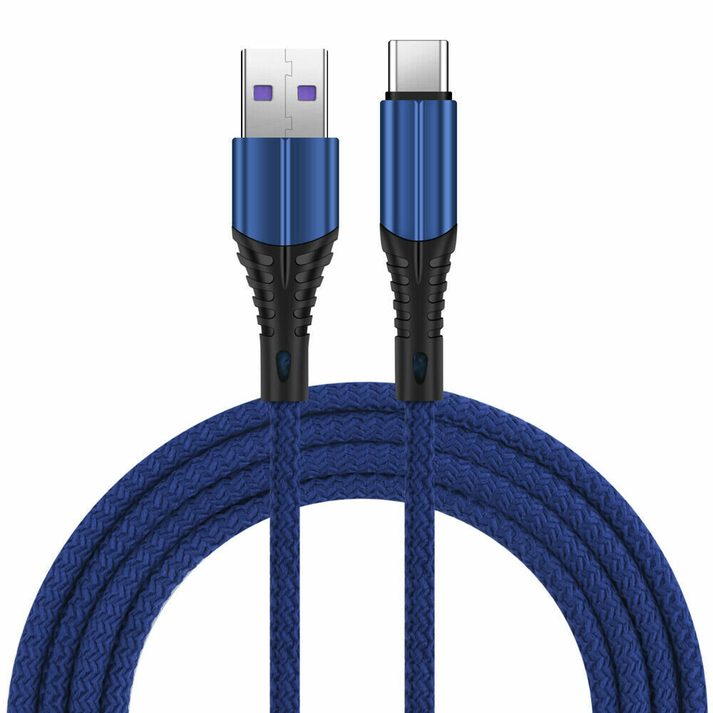 Кабель MicroUSB 3 метра быстрая зарядка синий