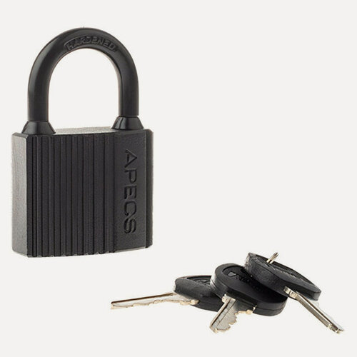 Изображение товара APECS PD-06-50-Blister замок навесной чугун/сталь открытый черный для наружной установки