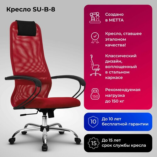 Компьютерное кресло SU-B-8/подл.130/осн.003 Красный