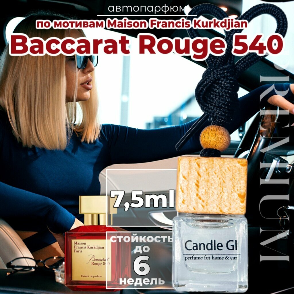 Ароматизатор в авто по мотивам «Baccarat Rouge 540» 7.5ml от Candle GI. Автопарфюм премиум