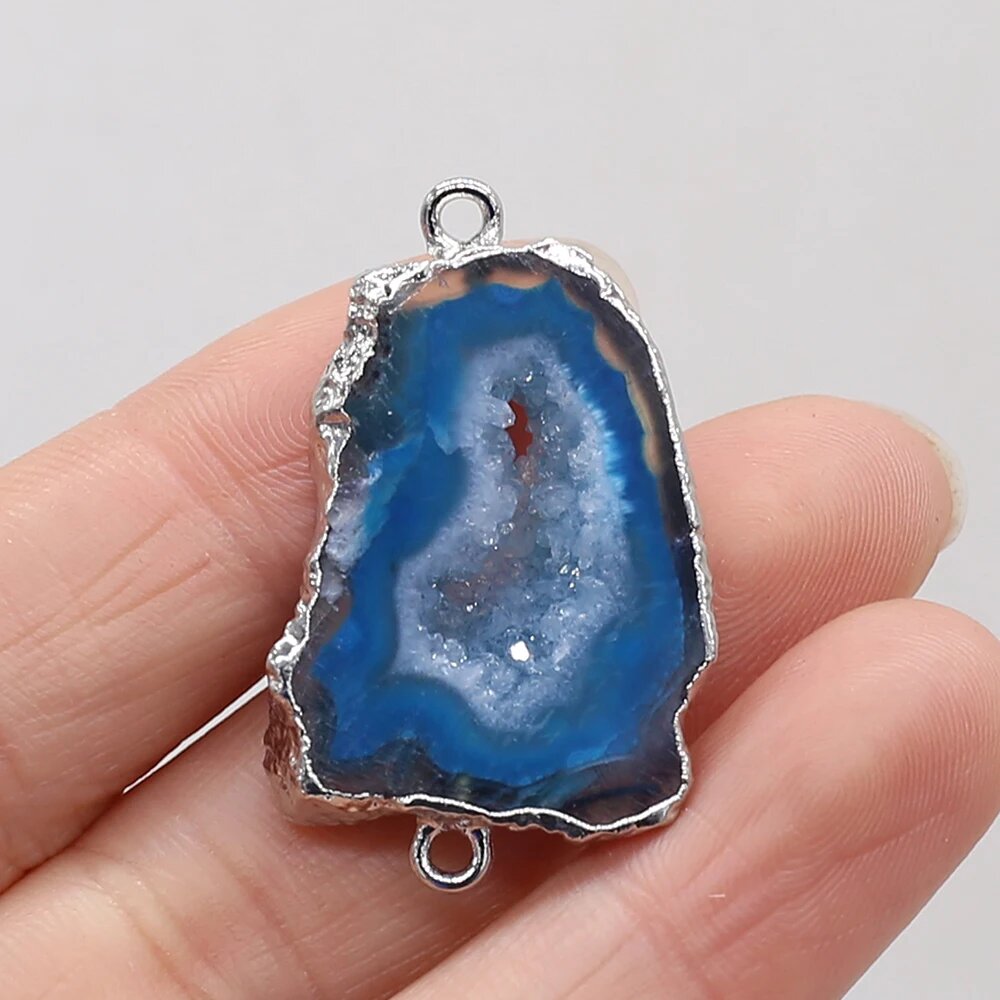 Натуральные полудрагоценные камни для украшений, Blue, 20x30-25x35Mm