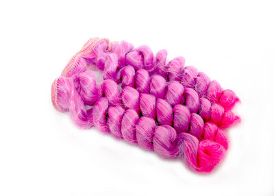 Трессы "Элит" кудри двухцветные для кукол №38 4716Т/2124, длина 38см, ширина 100 см, 1шт