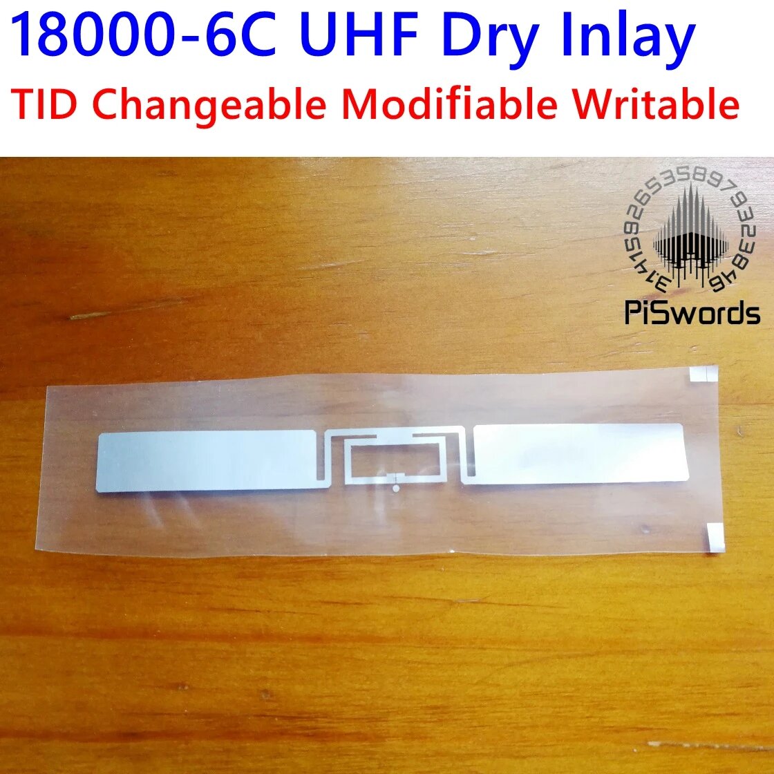 TID Сменная метка UHF 18000-6C с сухой инкрустацией ISO18000 6C TID EPC Записываемая модифицированная перезаписываемая измененная этикетка, Tag