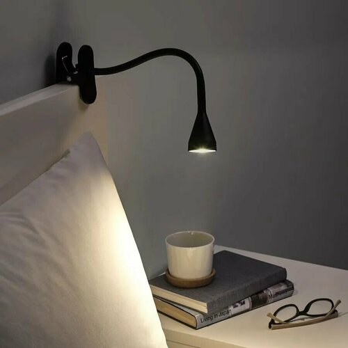 фото Лампа светодиодная с зажимом икеа нэвлинге, 1.9 вт, черный. ikea navlinge