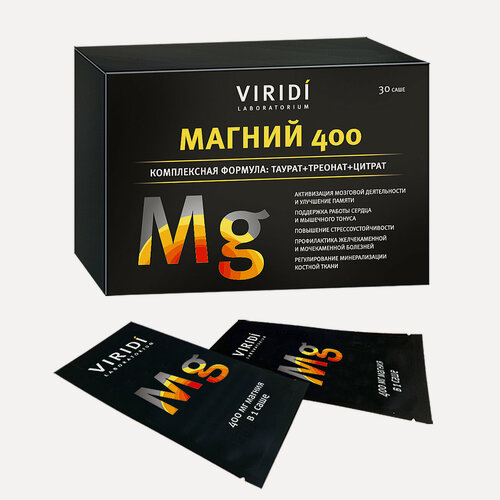Изображение товара Магний 400 (30 саше) Уникальная формула таурат + l-треонат + цитрат