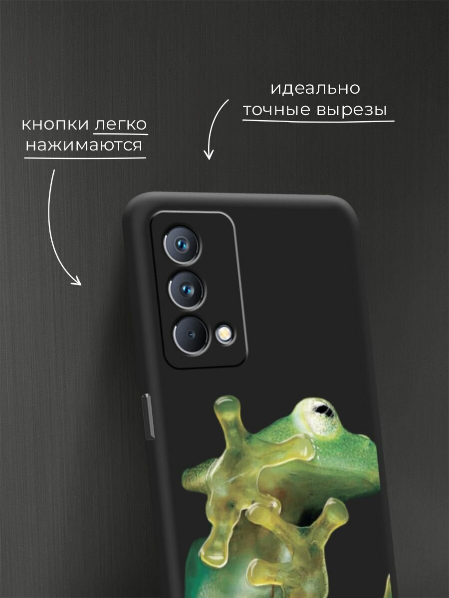 Чехол на Realme GT Master Edition / Реалми GT Master Edition с принтом Зеленая лягушка 2 — фото 1