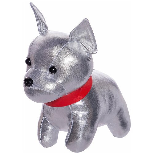 Мягкая игрушка ABtoys Металлик Французский бульдог, 15 см, серебряный мягкая игрушка abtoys металлик собака фр бульдог серебристый 15 см m2125
