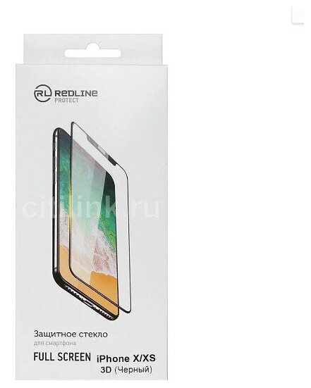 Redline 21D защитное стекло для iPhone X/XS/11 PRO черный Full Screen&Glue