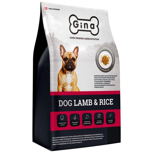 GINA DOG Lamb Rice 18 кг (Сербия),