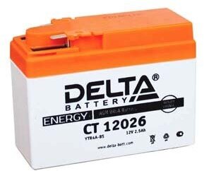 Аккумулятор Delta мото СТ 12026 (YTR4A-BS) 114x49x86