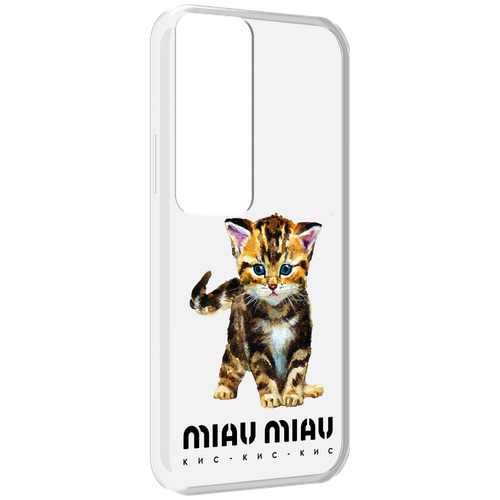 Чехол MyPads Бренд miau miau для Tecno Pova Neo 2 задняя-панель-накладка-бампер