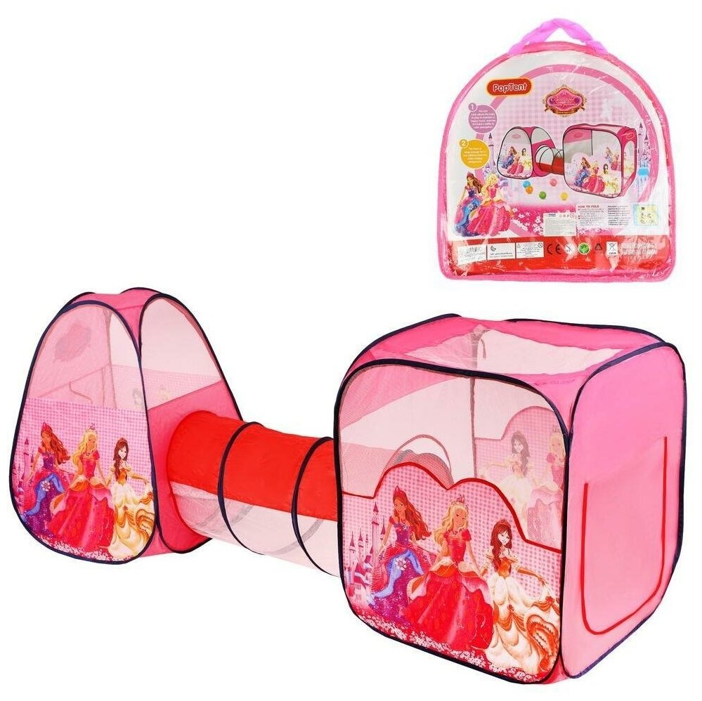 Розовый Наша Игрушка Палатка c туннелем Принцессы