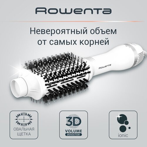 Фен-щетка Rowenta Volumizer CF613, белый фен щетка rowenta фен щетка для волос volumizer cf6130f0