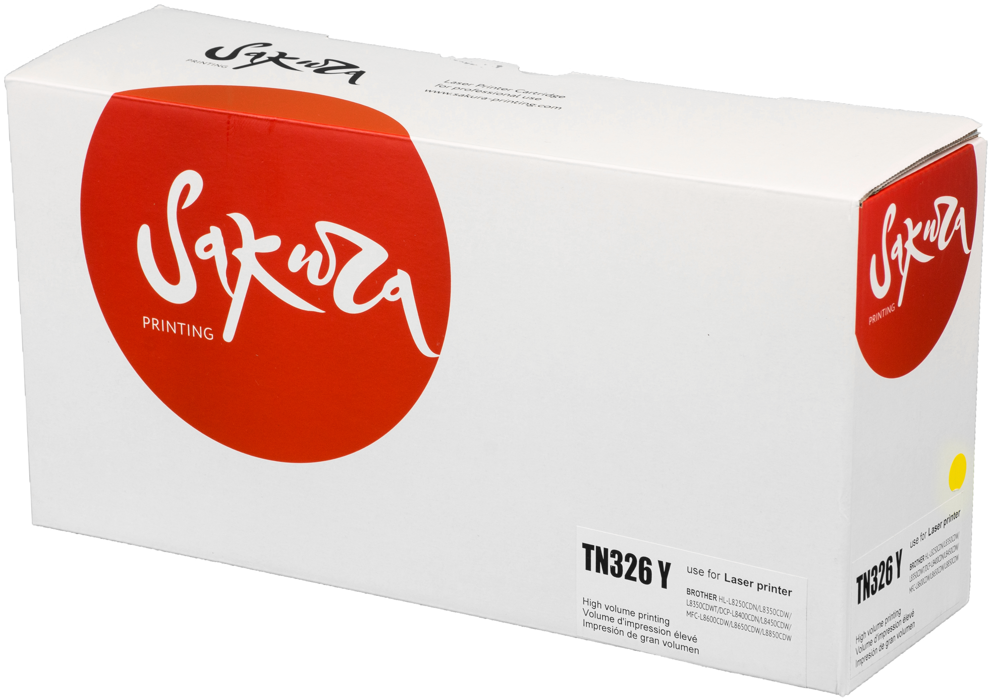 Картридж SAKURA TN326Y для Brother желтый , 3500 стр