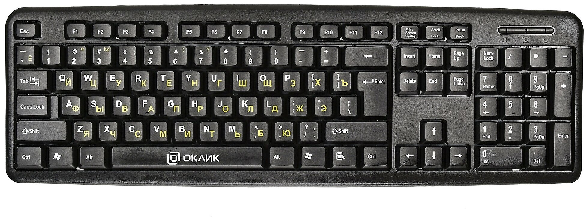 Клавиатура Oklick 130M черный USB