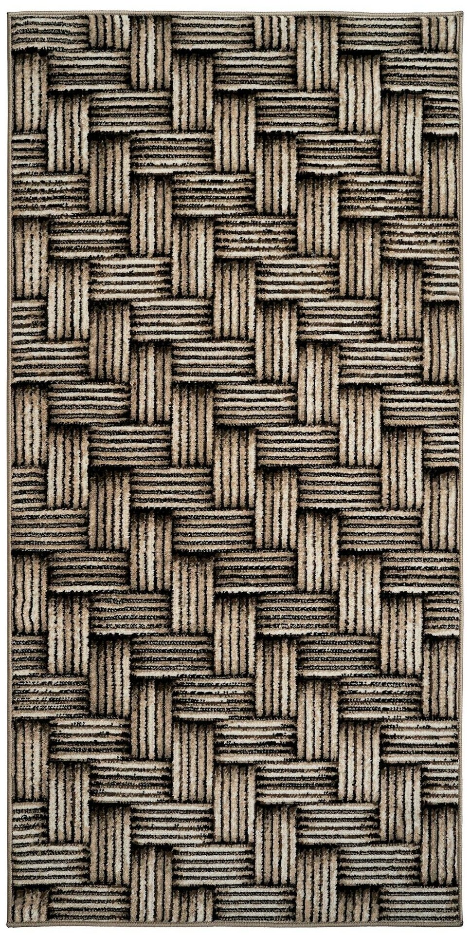 фото Ковёр Merinos Sierra 100x200 прямоугольный бежевый/коричневый D722