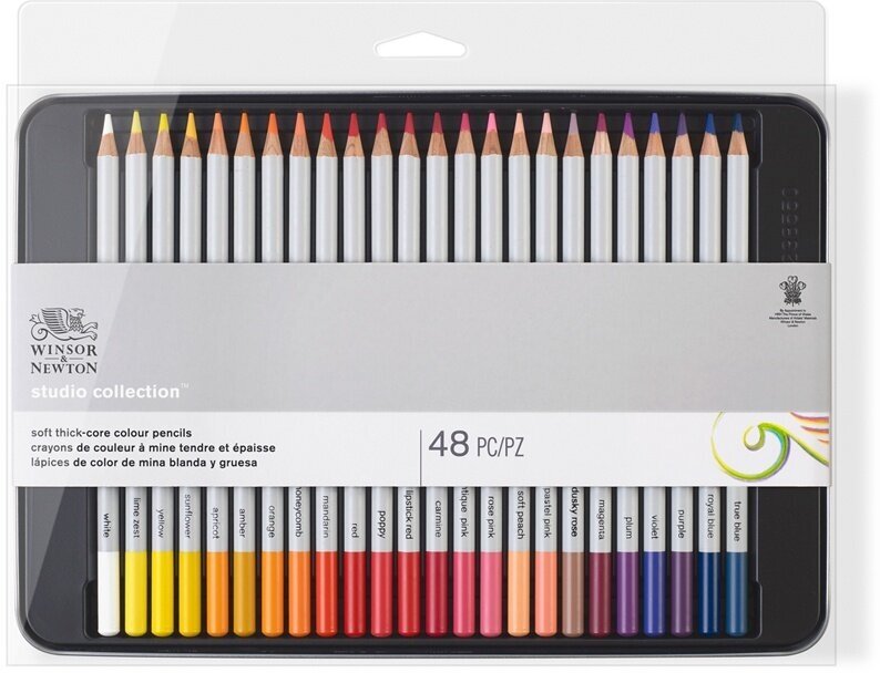Набор цветных карандашей Winsor&Newton 48 цветов, блистер (490014)