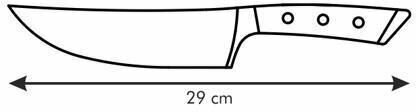 Нож кухонный Tescoma кованый универсальный для мяса лезв.160мм прямая заточка черный/серебрис - фото №3