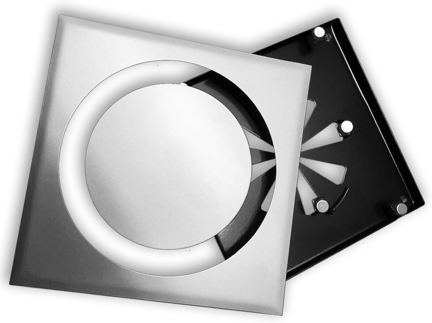Диффузор приточно-вытяжной на магнитах регулируемый НД-125 декоративный металлический белый - фотография № 4