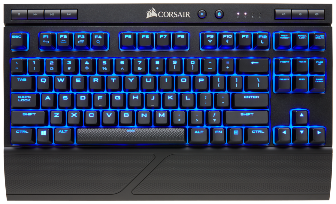 Игровая клавиатура Corsair K63 Wireless Blue LED Cherry MX Red — купить ...