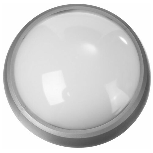 Светильник STAYER ″PROFI″ PROLight светодиодный, влагозащищенный IP65, пластиковый корпус, PC, влагозащищенный, круг, металлик, 4000К, 7(60Вт) (57362-60-S)