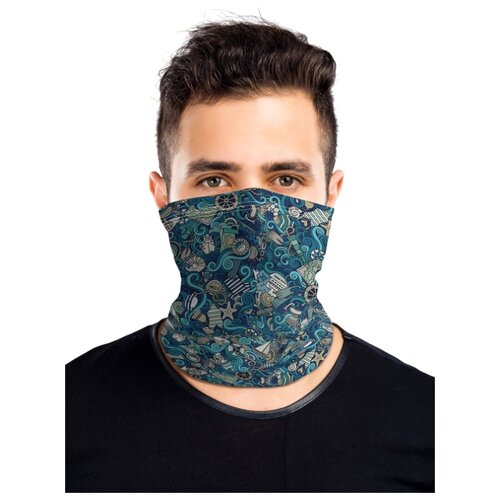 фото Универсальный бафф маска "морской космос" 2шт joyarty