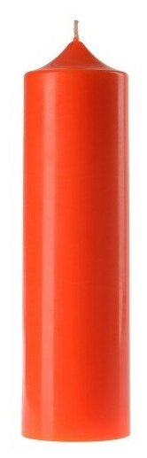 Магическая свеча-колонна 22 см оранжевая