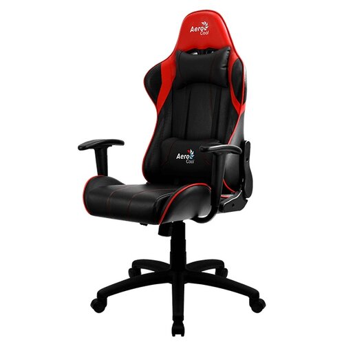 фото Компьютерное кресло aerocool ac100 air игровое, обивка: искусственная кожа, цвет: черный/красный