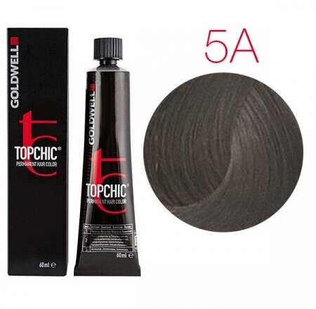 Goldwell Topchic стойкая крем-краска для волос, 5A светло-пепельно коричневый, 60 мл