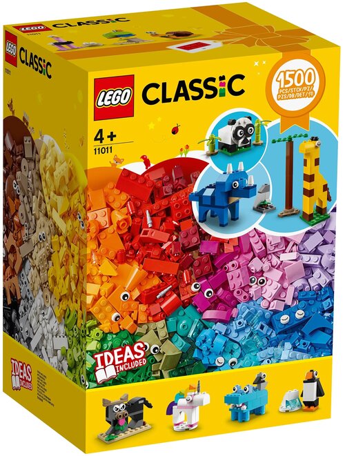 Конструктор LEGO Classic 11011 Кубики и зверюшки, 1500 дет.