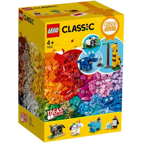 Конструктор LEGO Classic 11011 Кубики и зверюшки, 1500 дет. конструктор lego classic 11003 кубики и глазки