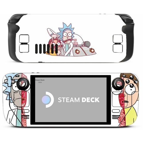 Наклейка виниловая для Steam Deck защитная пленка Rick&Morty White защитная плёнка для steam deck наклейка виниловая веном