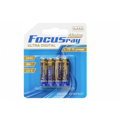 Батарейка FOCUSray Ultra Digital ААА, 4 шт батарейка focusray ultra digital аа 2 шт