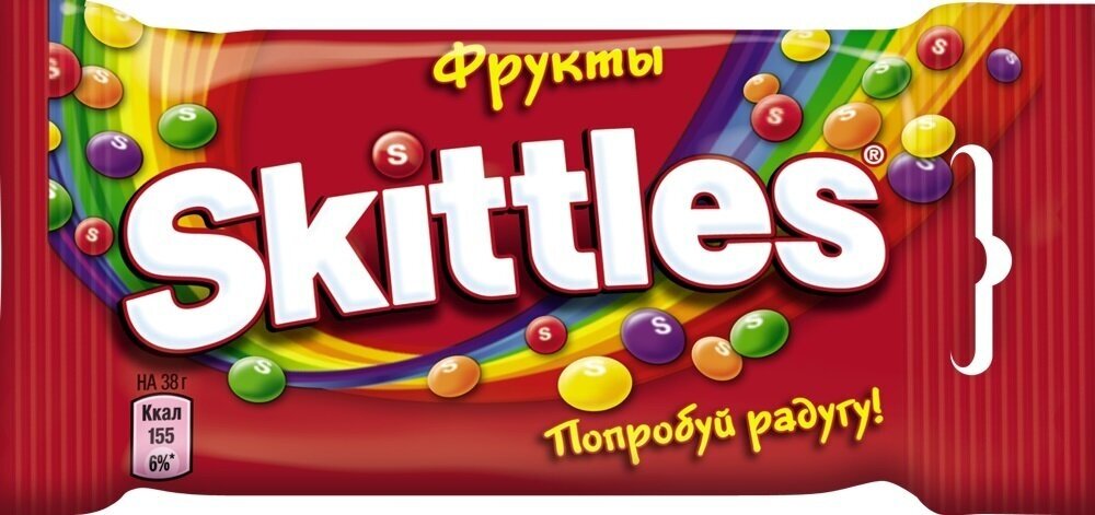 Конфеты драже Skittles Фрукты, в разноцветной глазури, 38 г х 12 шт - фотография № 2