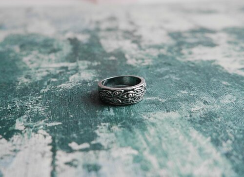 Кольцо, размер 17.5, серебряный