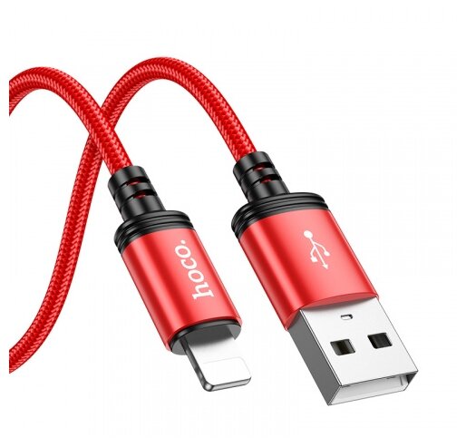 Кабель Hoco X89 USB - Lightning, 1 м, красный