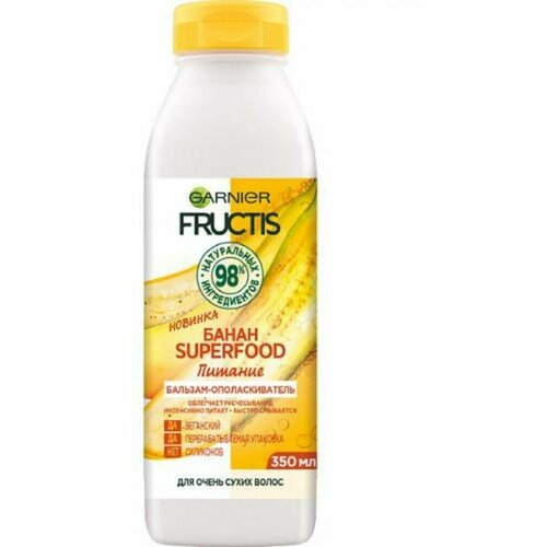 Бальзам для волос Garnier Fructis, Банан Superfood, 350 мл