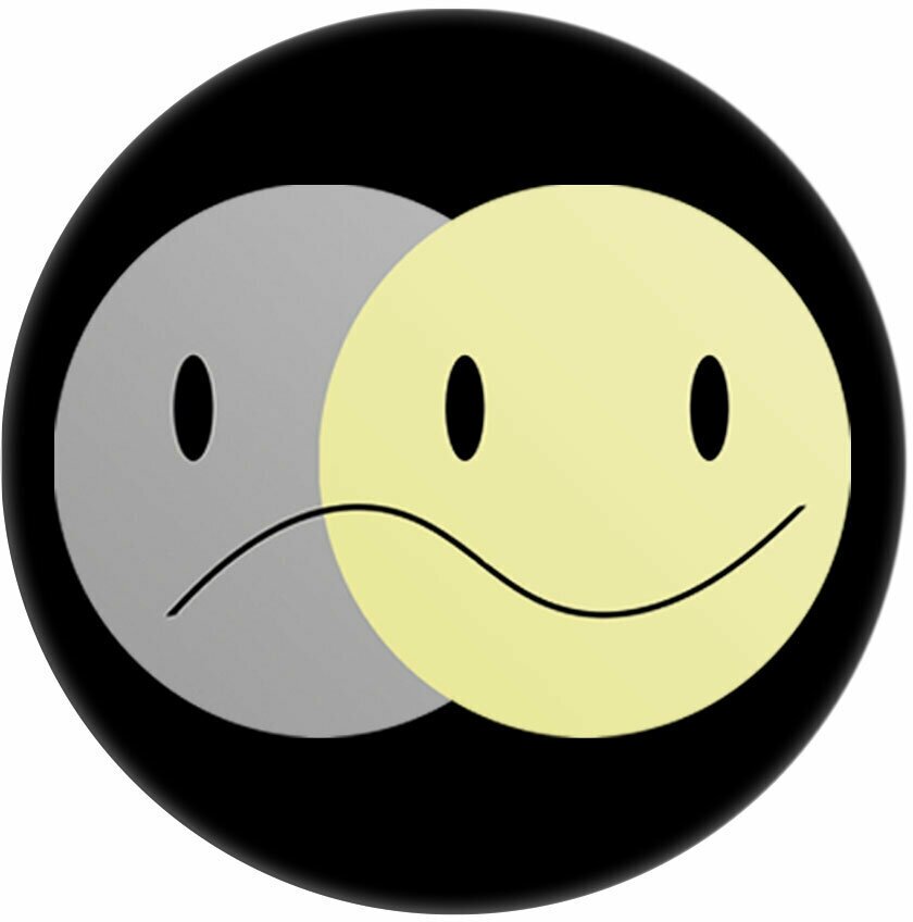 Попсокет "Смайлик", черный — фото 1