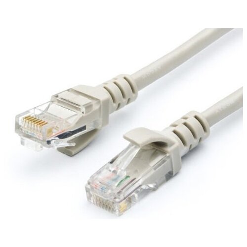 Сетевой кабель ATcom RJ45 CAT-5e UTP 2m Grey АТ4963 патч корд atcom cat6 utp 2m red at9215