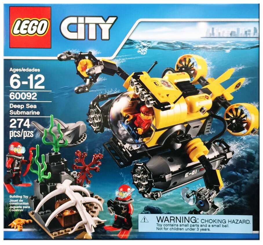 Конструктор LEGO City 60092 Подводная лодка, 274 дет.