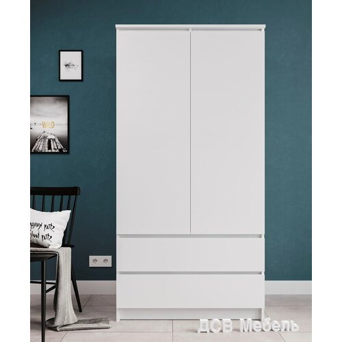 Шкаф 2-ств белый как Икеа без ручек 9018050 12150₽