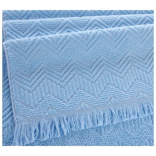 фото Полотенце махровое бавария светло-голубой (100х150) comfort life